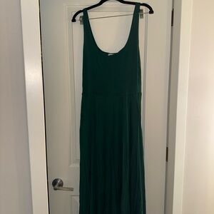 Reformation Rou Knit Dress in deep green